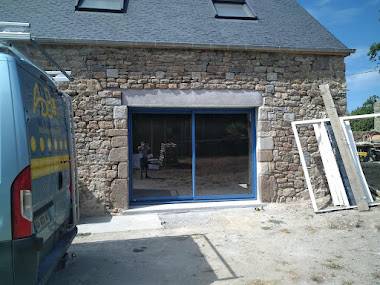 Coulissant bleu